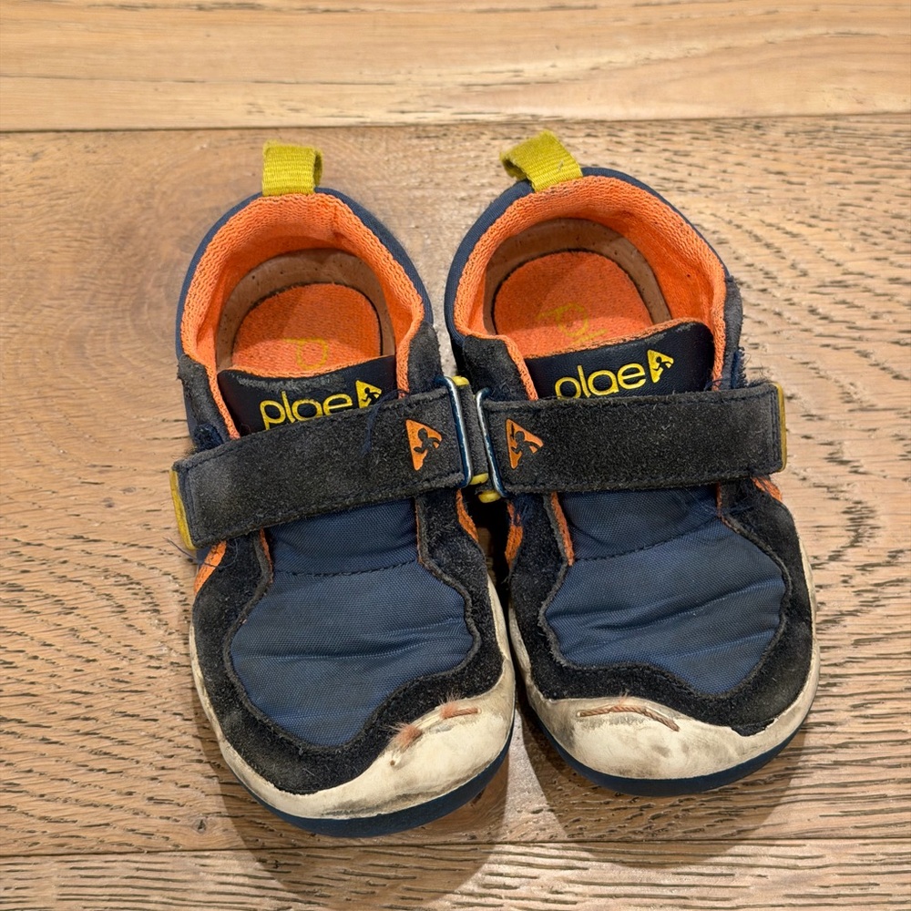 PLAE Ty Kids Sneakers - Navy and Orange